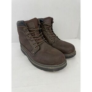 Denali Mens Brown Work Boots Lace Up Ankle Lug Sole A15U008A-5 Size 10